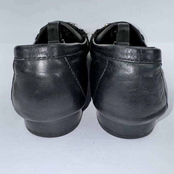 Coach Eileen BlackLeather Slip On Loafers Size 6B - Picture 8 of 15